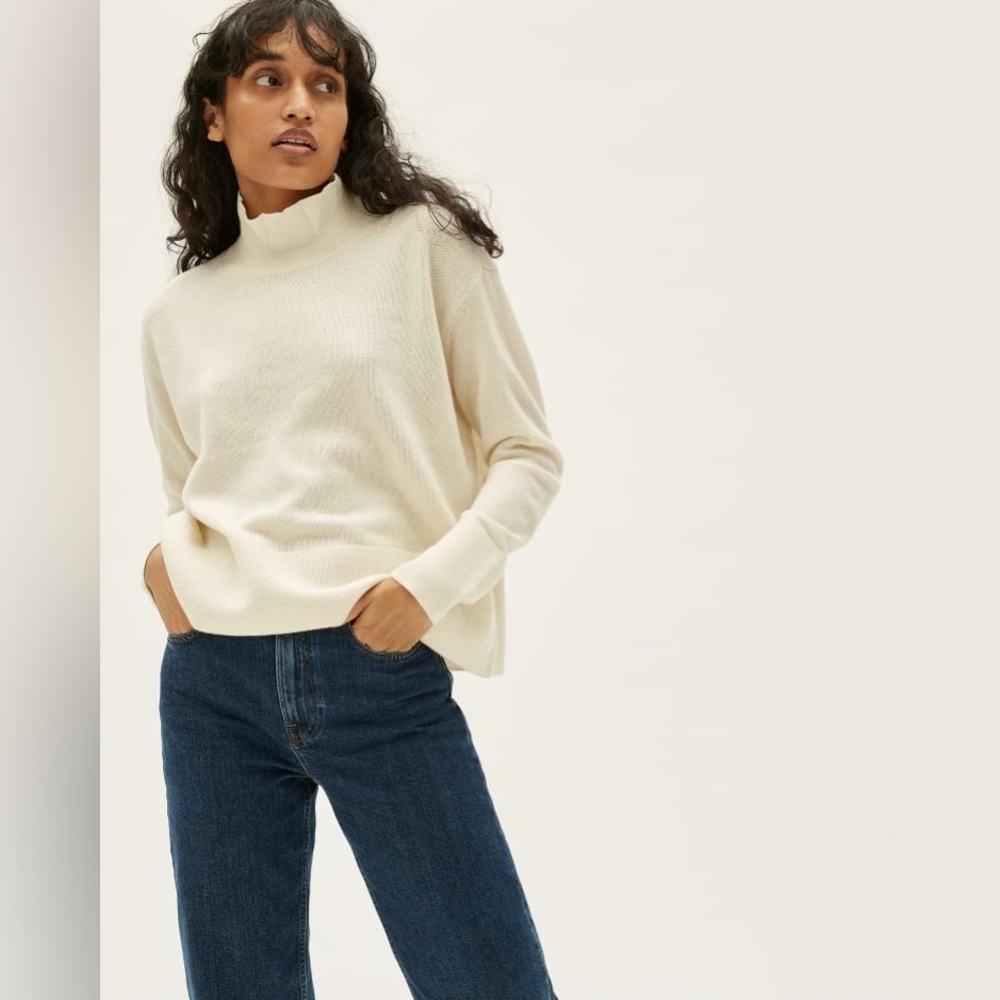 NWT Everlane Cashmere Square Turtleneck